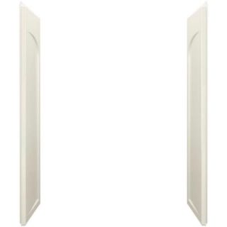 STERLING Ensemble 1 in. x 32 in. x 60 in. 2 Piece Direct to Stud Shower End Wall Set with Age in Place Backers in Biscuit 72185106 96