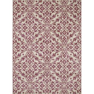 Concord Global Manhattan Coral Rectangular Indoor Woven Throw Rug (Common: 3 x 5; Actual: 39 in W x 55 in L x 3.25 ft Dia)
