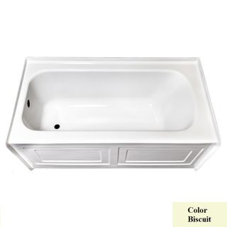 Laurel Mountain Fairhaven Iv Biscuit Acrylic Rectangular Skirted Bathtub with Left Hand Drain (Common: 32 in x 60 in; Actual: 22.5 in x 31.5 in x 59.75 in