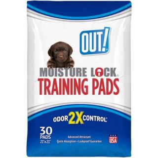 Out! Moisture Lock Puppy Training Pads, 30 Count