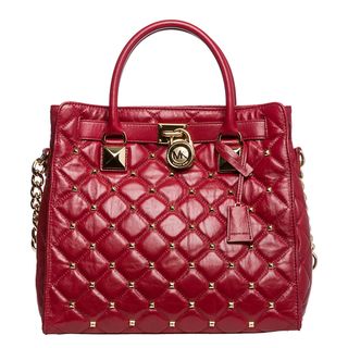 MICHAEL Michael Kors 30H2GHIT3L 600 Large Hamilton Studded Quilted