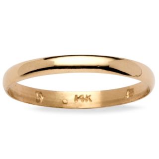PalmBeach Mens 4 mm Wedding Band in 14k Yellow Gold