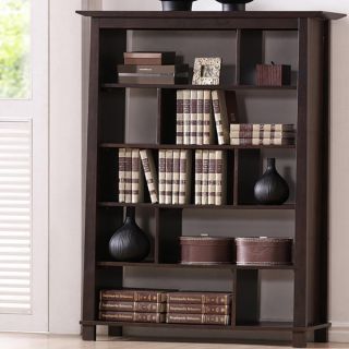 Havana Brown Five Shelf Wood Modern Bookcase   13848004  