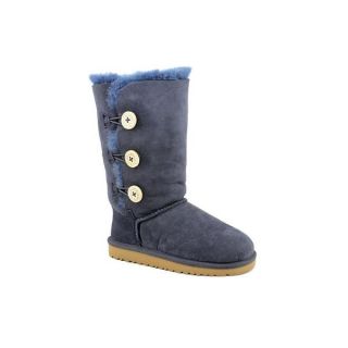 Ugg Australia Girl (Youth) Bailey Button Triplet Blue Regular Suede