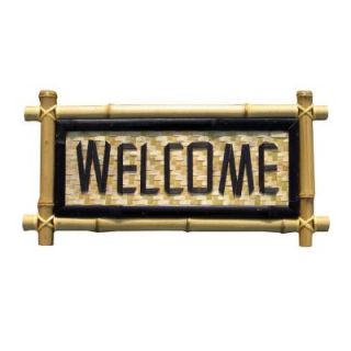 Backyard X Scapes 24 In. x 12 In. Bamboo Sign   Welcome HDD BAMA BAMSIGNWELCOME