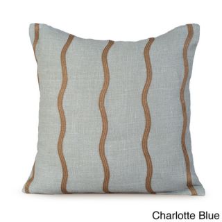 Infinite Wavy Striped Feather/ Down 20 inch Throw Pillow