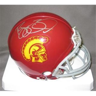 All About Autographs AAA 76168 Reggie Bush USC Trojans NCAA Hand Signed Mini Football Helmet