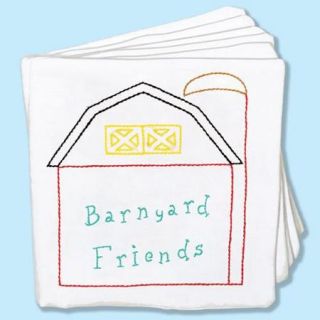 Stamped Cloth Nursery Books 8"X8" 12 Pages Barnyard Friends