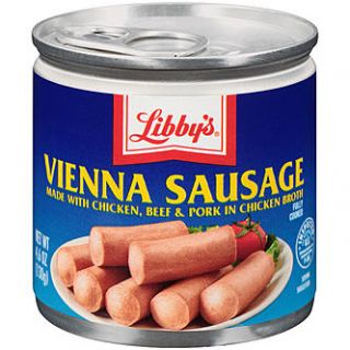 Libbys In Chicken Broth Vienna Sausage 4.6 OZ PULL TOP CAN   Food