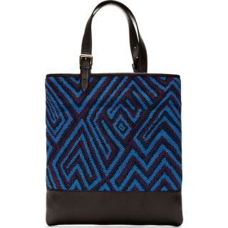 Marc Jacobs Blue & Oxblood Crocheted Tote