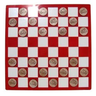 CAMIC designs WC001CKS Laser Etched Goldfish Checkers Set