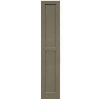 Winworks Wood Composite 12 in. x 63 in. Contemporary Flat Panel Shutters Pair #660 Weathered Shingle 61263660
