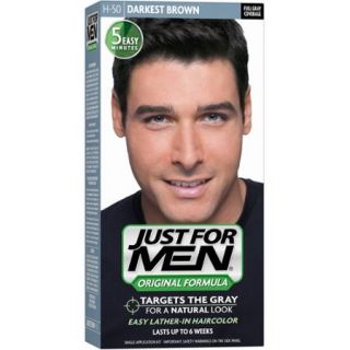 Just For Men Hair Color Shampoo, Darkest Brown, 1 ct