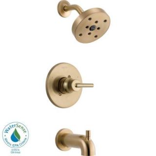 Delta Trinsic 1 Handle 1 Spray Tub and Shower Faucet Trim Kit in Champagne Bronze (Valve Not Included) T14459 CZ