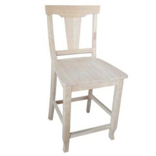 International Concepts 24 in. Ready to Finish Arlington Bar Stool in Unfinished S 1102