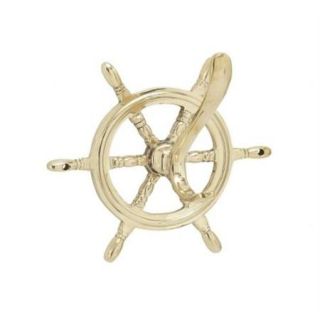 BENZARA 19033 Unique Brass Ship Wheel Hook
