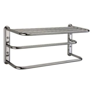 Gatco 21.6 in. W Shelf with Spa Towel Rack and Bars in Chrome 1541