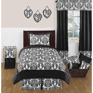 Sweet Jojo Designs  Isabella Black and White Collection Window Panels