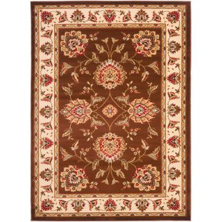 Safavieh Lyndhurst Ivory and Brown Rectangular Indoor Machine Made Area Rug (Common: 8 x 10; Actual: 96 in W x 132 in L x 0.58 ft Dia)