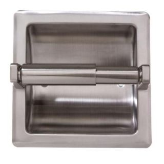 ARISTA Recessed Toilet Paper Holder with Mounting Plate in Satin Nickel RTPH/P SN