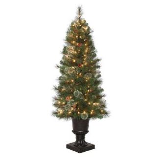 4.5 ft. Alexander Pine Potted Artificial Christmas Tree with Pinecones and 150 Clear Lights TV46M5311C00