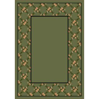 Milliken Rossetti Rectangular Green Transitional Tufted Area Rug (Common: 5 ft x 8 ft; Actual: 5.33 ft x 7.66 ft)