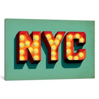 NYC by Jeff Rogers Textual Art on Wrapped Canvas by iCanvas