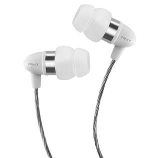 Headphones  PNY Midtown 200 Series White 3.5mm Stereo Headset w/ Apple