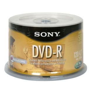 Sony DVD R, 120 Minute, 4.7 GB, 50 disc