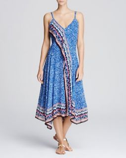 FRENCH CONNECTION Bali Border Print Midi Dress