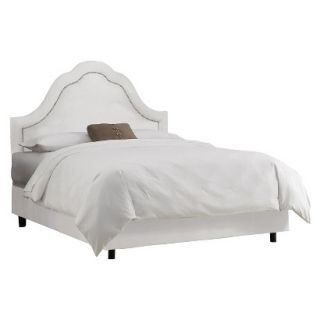 Skyline Custom Upholstered Arch Inset Nail Button Bed