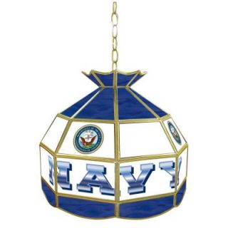 Trademark 1 Light United States Navy Hanging Tiffany Lamp MIL1600 USN