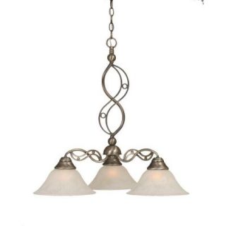 Filament Design Concord Series 3 Light Brushed Nickel Chandelier with White Shade CLI TL5012524