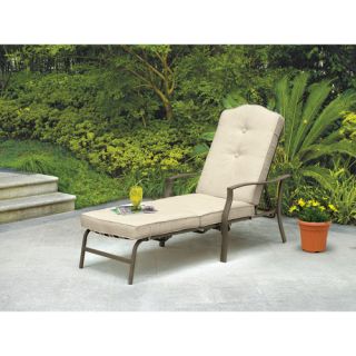 Mainstays Warner Heights Chaise Lounge, Tan