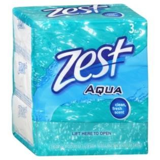 Zest Soap Bars, Aqua, 3   4 oz (113 g) bars [12 oz (340 g)]   Beauty