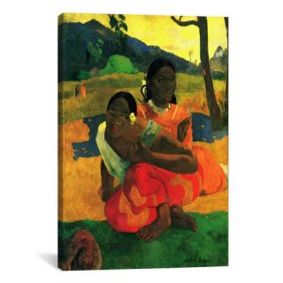 iCanvas Nafea Faaipoipo (When are You Getting Married) 1892 by Paul Gauguin Painting Print on Canvas