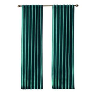 Home Decorators Collection Teal Slub Faux Silk Back Tab Curtain (Price Varies by Size) 1623997