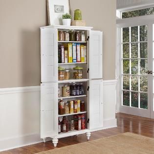 Home Styles Brushed White Bermuda Pantry   Home   Storage
