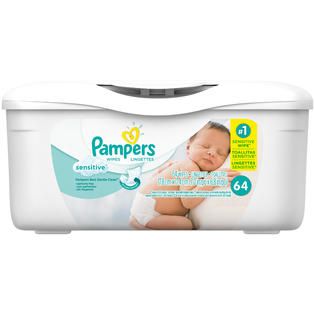 Pampers Baby Wipes Sensitive Tub 64 Count   Baby   Baby Diapering