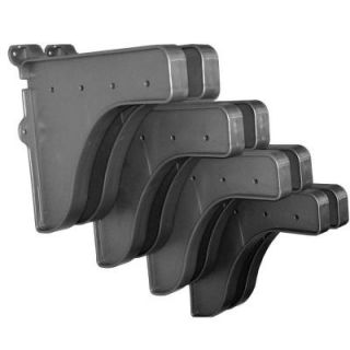 EZ Shelf 12 in. x 10 in. Silver End Brackets (Set of 8) for Shelf (for mounting to back wall/connecting) EZS SSMB SS 8