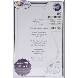 Wilton Print Your Own Invitations Kit Single Border. 100 ct. 1008 658