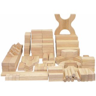 ECR4KIDS 170 Piece Hardwood Building Blocks