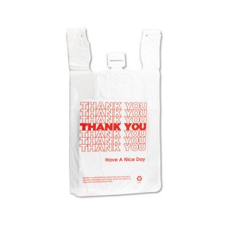 Shirt Thank You Bag in White, 500/Case by Inteplast Group