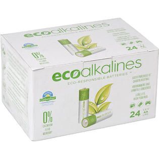 Eco Alkalines Eco Responsible Batteries   AA 24 Pack   Tools