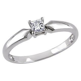 CT. T.W. Princess Cut Diamond Solitaire Ring in 10K White Gold (I3