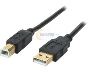 Coboc CL U2 ABMM 15 BK 15ft High Speed USB 2.0 A Male to B Male Cable,Gold Plated,Black