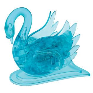 Bepuzzled 3D Crystal Puzzle   Swan (Blue): 43 Pcs   Toys & Games
