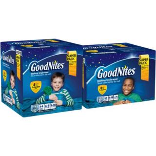 GoodNites Boys' Bedtime Underwear, Super Pack, (Choose Your Size)