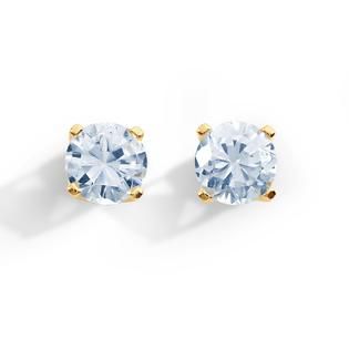 Cttw. Stud Earrings in Yellow Gold Easy Elegance with 