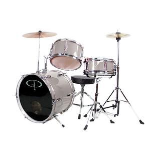 GP Percussion  GP50 3 Piece Junior Drum Set With Cymbals and Throne in